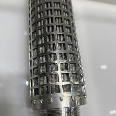 المقاومة لدرجات الحرارة العالية 316L الفولاذ المقاوم للصدأ ألياف شعار فلتر مضرب مع منطقة تصفية كبيرة