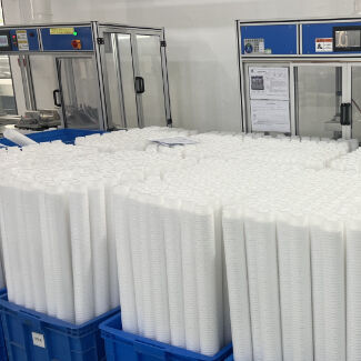 70' محطة توليد الكهرباء فلتر غطاء مع 1um إلى 10um ميكرون والفولاذ المقاوم للصدأ 304/316L لترشيح مياه التكثيف